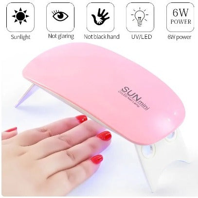 Mini Lámpara LED para uñas portátil.