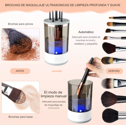 Limpiador eléctrico de brochas de maquillaje