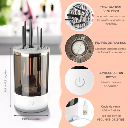 Limpiador eléctrico de brochas de maquillaje